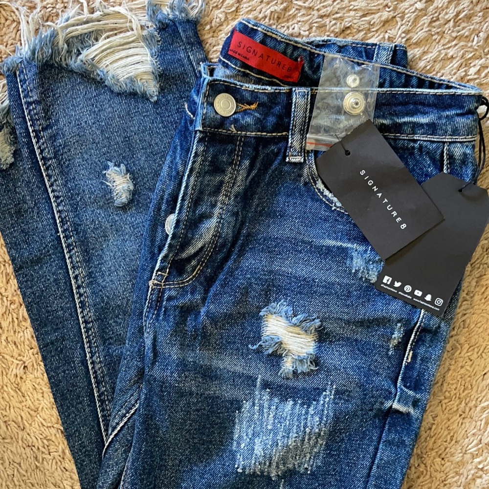 Distressed jeans